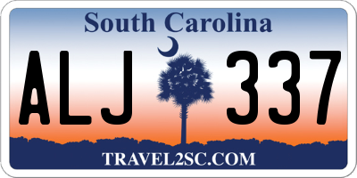 SC license plate ALJ337