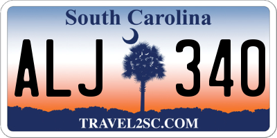 SC license plate ALJ340