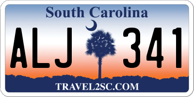 SC license plate ALJ341
