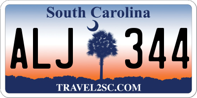 SC license plate ALJ344