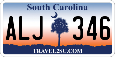 SC license plate ALJ346