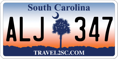 SC license plate ALJ347
