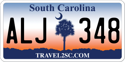 SC license plate ALJ348