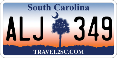 SC license plate ALJ349