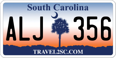 SC license plate ALJ356