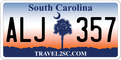 SC license plate ALJ357