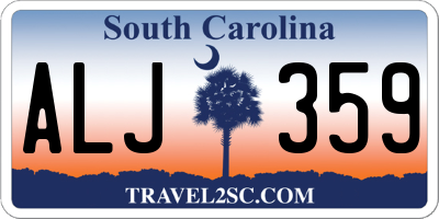 SC license plate ALJ359
