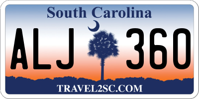 SC license plate ALJ360