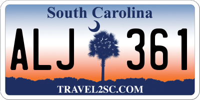 SC license plate ALJ361