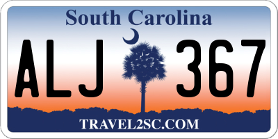 SC license plate ALJ367