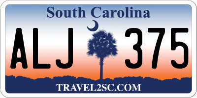 SC license plate ALJ375