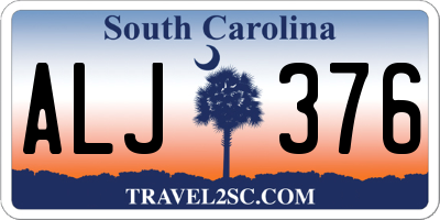 SC license plate ALJ376
