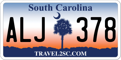 SC license plate ALJ378