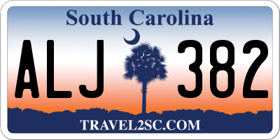 SC license plate ALJ382