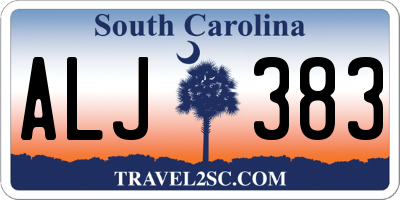 SC license plate ALJ383