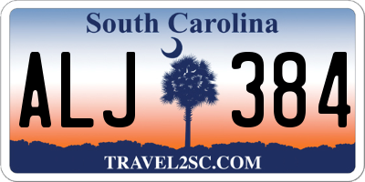 SC license plate ALJ384