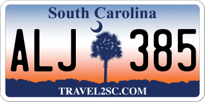 SC license plate ALJ385