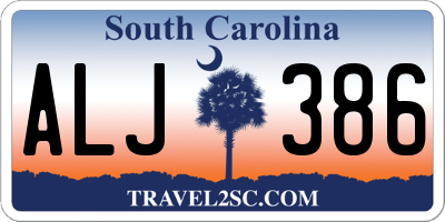 SC license plate ALJ386