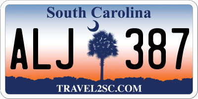 SC license plate ALJ387