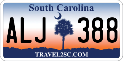 SC license plate ALJ388