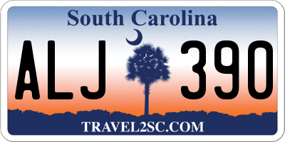 SC license plate ALJ390