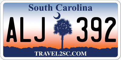 SC license plate ALJ392