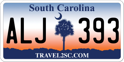 SC license plate ALJ393