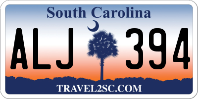 SC license plate ALJ394