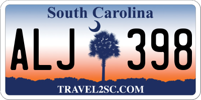 SC license plate ALJ398