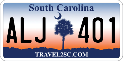 SC license plate ALJ401
