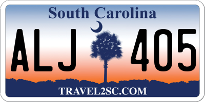 SC license plate ALJ405