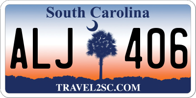 SC license plate ALJ406