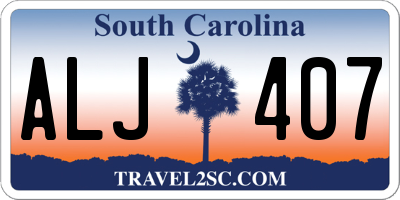 SC license plate ALJ407
