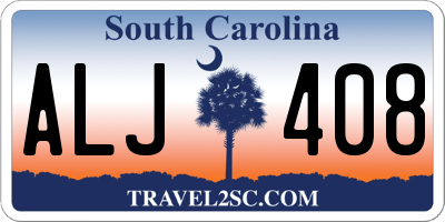 SC license plate ALJ408