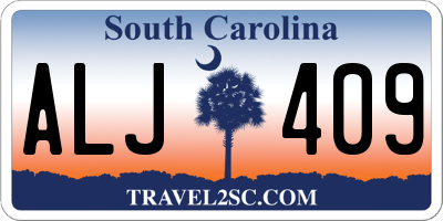 SC license plate ALJ409