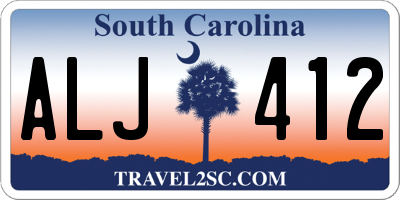 SC license plate ALJ412