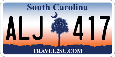 SC license plate ALJ417