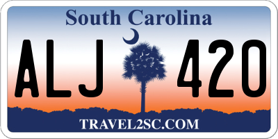 SC license plate ALJ420