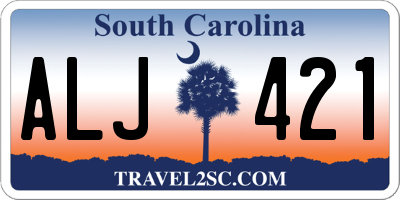 SC license plate ALJ421