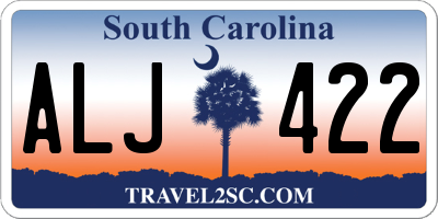 SC license plate ALJ422
