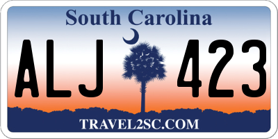 SC license plate ALJ423