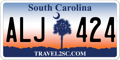SC license plate ALJ424