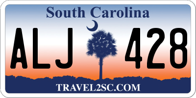 SC license plate ALJ428