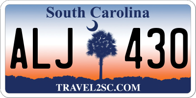 SC license plate ALJ430