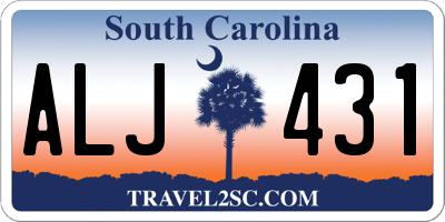 SC license plate ALJ431
