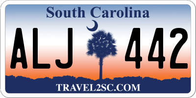 SC license plate ALJ442