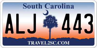 SC license plate ALJ443