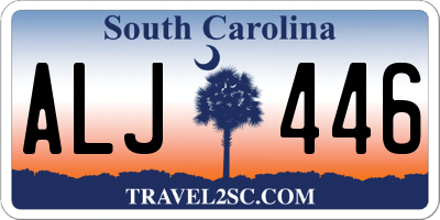 SC license plate ALJ446