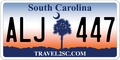 SC license plate ALJ447