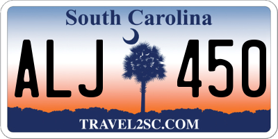 SC license plate ALJ450
